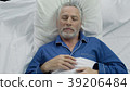 Old man enjoying sleeping comfort due to 39206484