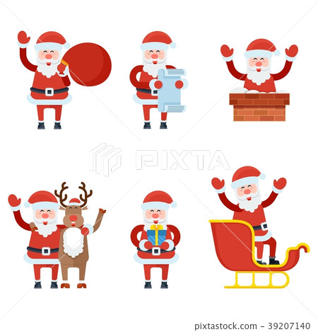 Christmas Santa Claus characters collection 39207140