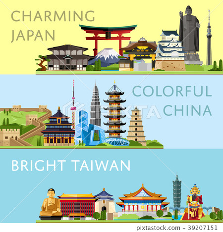 Worldwide travel set with famous attractions Worldwide travel set with famous attractions 39207151