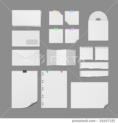Office Paper Supplies Colorful Blank Templates Set Office Paper Supplies Colorful Blank Templates Set 39207185