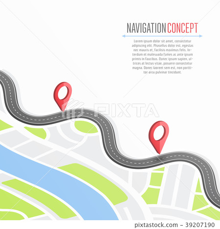 Navigation concept with pin pointer Navigation concept with pin pointer 39207190