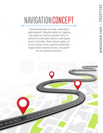 Navigation concept with pin pointer Navigation concept with pin pointer 39207192
