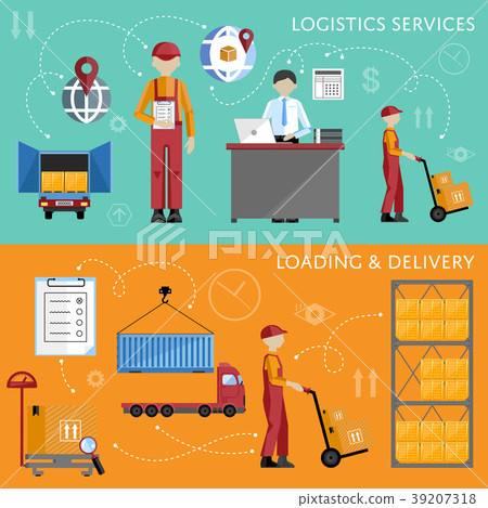 Warehouse process infographics illustration Warehouse process infographics illustration 39207318