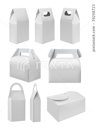 Realistic take away food box mock up set Realistic take away food box mock up set 39208723