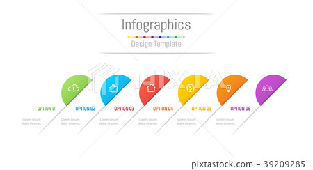 Infographic design elements with 6 options. Infographic design elements with 6 options. 39209285