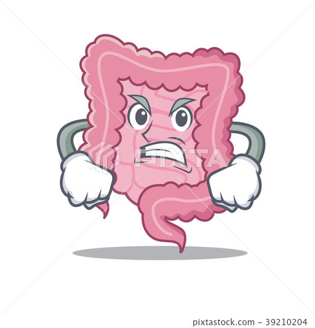Angry intestine mascot cartoon style Angry intestine mascot cartoon style 39210204