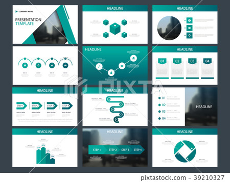 Blue Abstract presentation templates Infographic 39210327