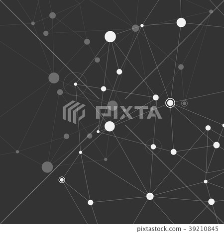 Connection white dots and lines science background - Stock Illustration ...