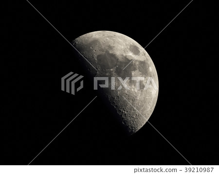 half moon in the dark sky background 39210987