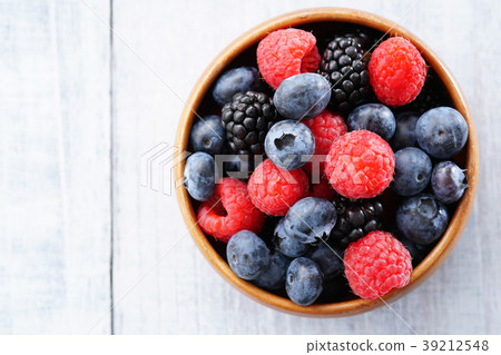 Blueberries and raspberries and blackberries 39212548