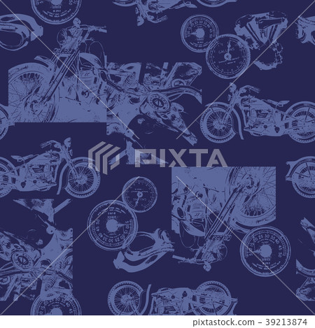 Old motorcycle pattern, 39213874