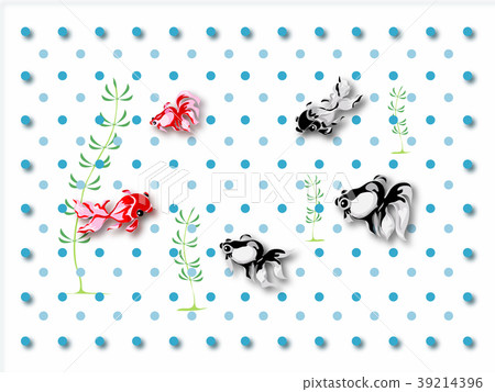 Goldfish with polka dots - Stock Illustration [39214396] - PIXTA