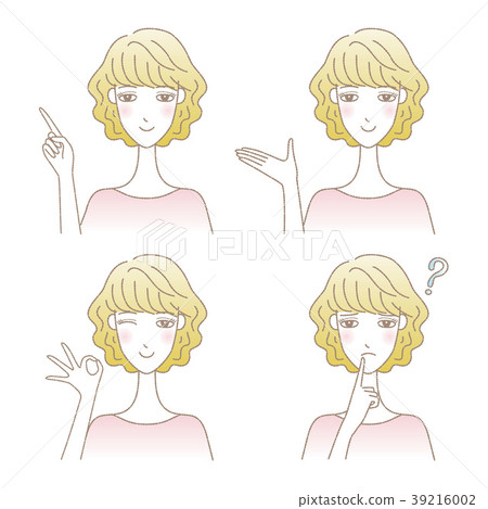 婦女的姿勢例證集合 39216002