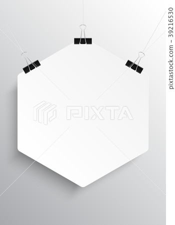 Poster Vector Empty Hexagon Comb. Mockup. 39216530