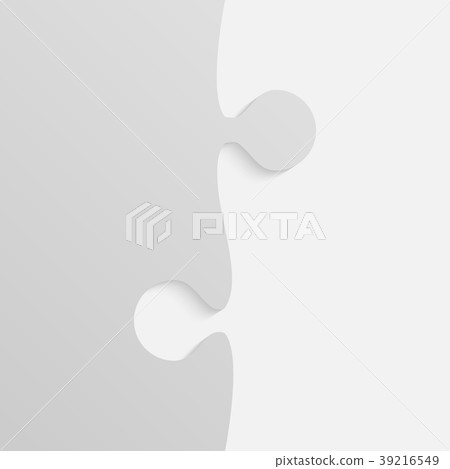 Grey Piece Puzzle. Jigsaw 39216549