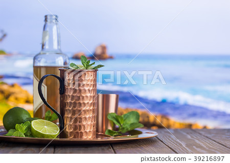 Cold Moscow Mules cocktail 39216897