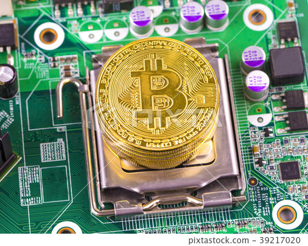 bitcoin concept - gold coin 39217020