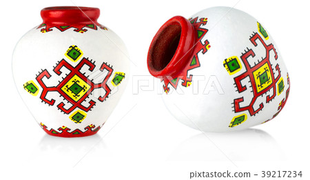 Vases with native north pattern vase isolated  39217234
