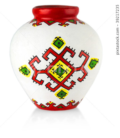 Vases with native north pattern vase isolated Vases with native north pattern vase isolated 39217235