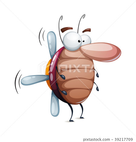 Funny, cute cockroach, ladybug - cartoon 39217709