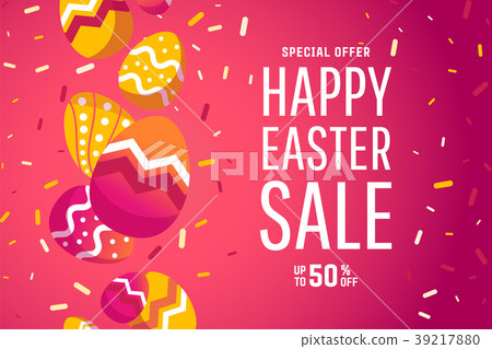 Easter. Sale banner with place for text. 39217880