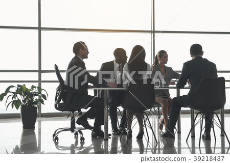 Calm office managers in working process 39218487