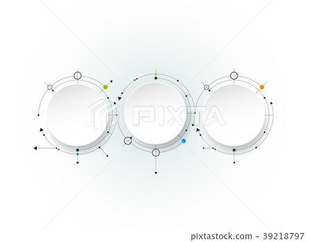 Vector molecules with 3D paper label 39218797