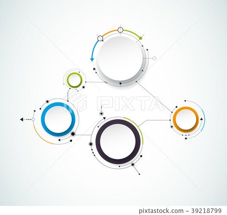 Vector molecules with 3D paper label  39218799