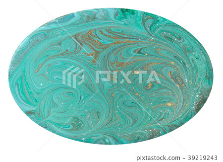 Marble abstract acrylic background. Nature blue 39219243
