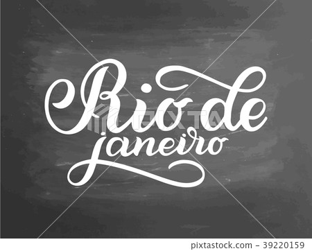 Abstract vector with text - Rio de janeiro 39220159