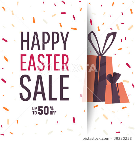 Composition of Easter sale card template Composition of Easter sale card template 39220238
