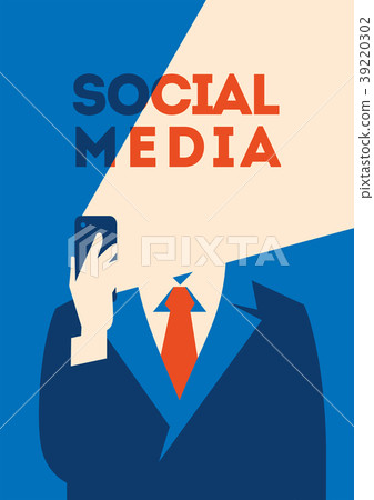 Businessman looking at smartphone. Mobile 39220302