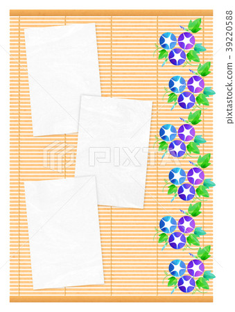 Background material _ morning glory (blue series) 39220588