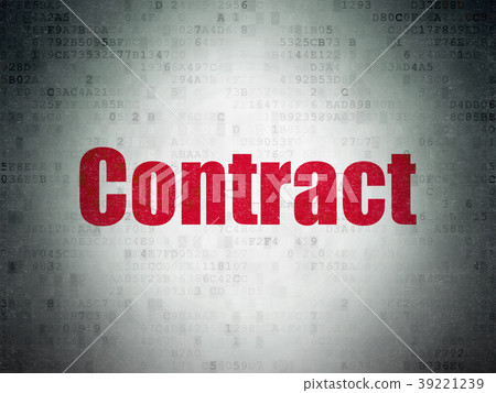 Finance concept: Contract on Digital Data Paper 39221239
