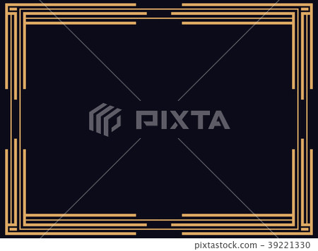 Art deco frame. Vintage linear border. Vector Art deco frame. Vintage linear border. Vector 39221330