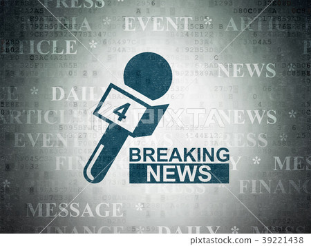 News concept: Breaking News And Microphone on 39221438