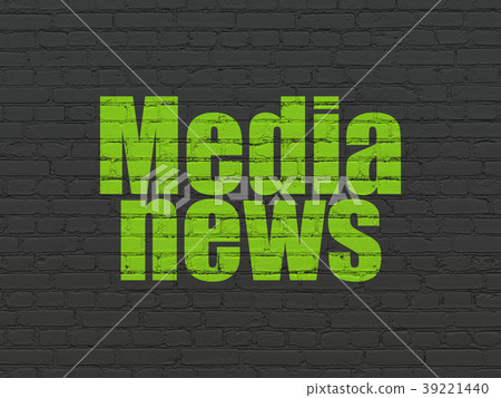 News concept: Media News on wall background 39221440