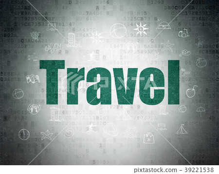 Travel concept: Travel on Digital Data Paper Travel concept: Travel on Digital Data Paper 39221538