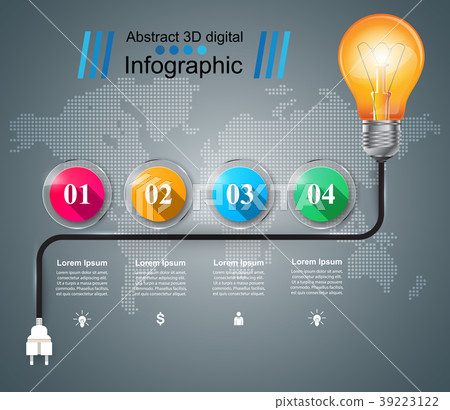 Infographic design. Bulb, Light icon. Infographic design. Bulb, Light icon. 39223122