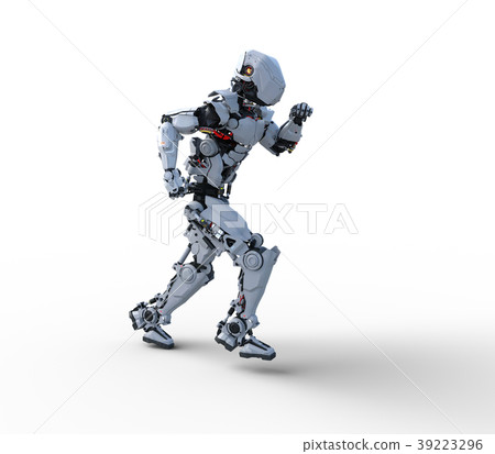 Humanoid robot perming3DCG Illustration material 39223296