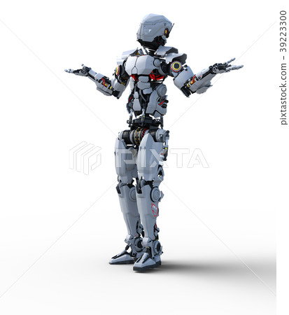 Humanoid robot perming3DCG Illustration material 39223300