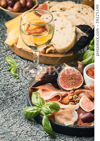 Italian antipasti wine snacks set 39225149