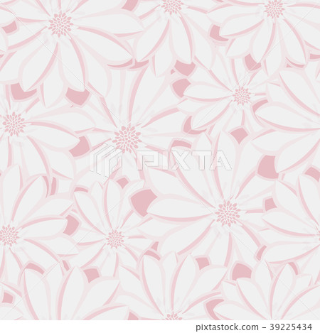 Pretty daisy floral print seamless background 39225434