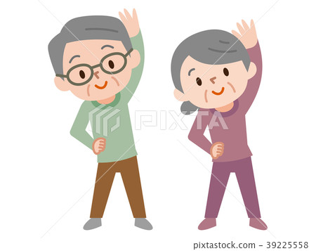 Senior couple stretching 39225558