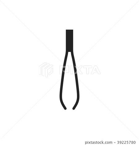 Tweezers silhouette icon. Hair removal method Tweezers silhouette icon. Hair removal method 39225780