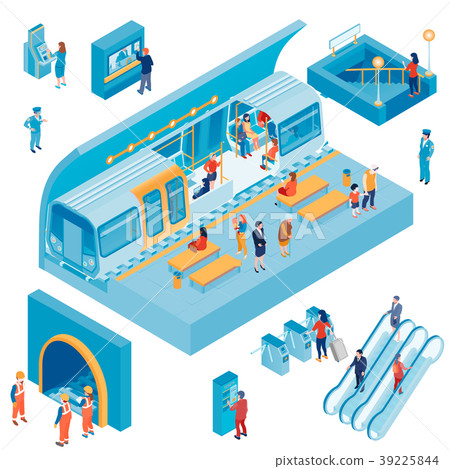 Isometric Underground Set Isometric Underground Set 39225844