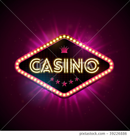 Casino Illustration with shiny lighting display 39226886