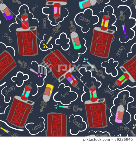 Dark vape seamless pattern 39226940
