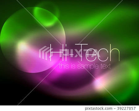 Blurred neon glowing circle, hi-tech modern bubble 39227857