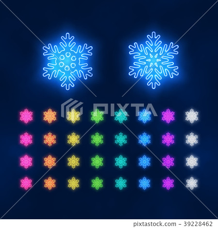 Neon winter sign collection Neon winter sign collection 39228462